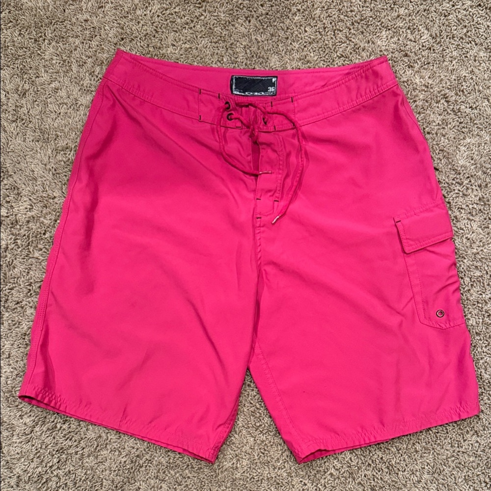 Oakley Men's Bright Pink Board Shorts